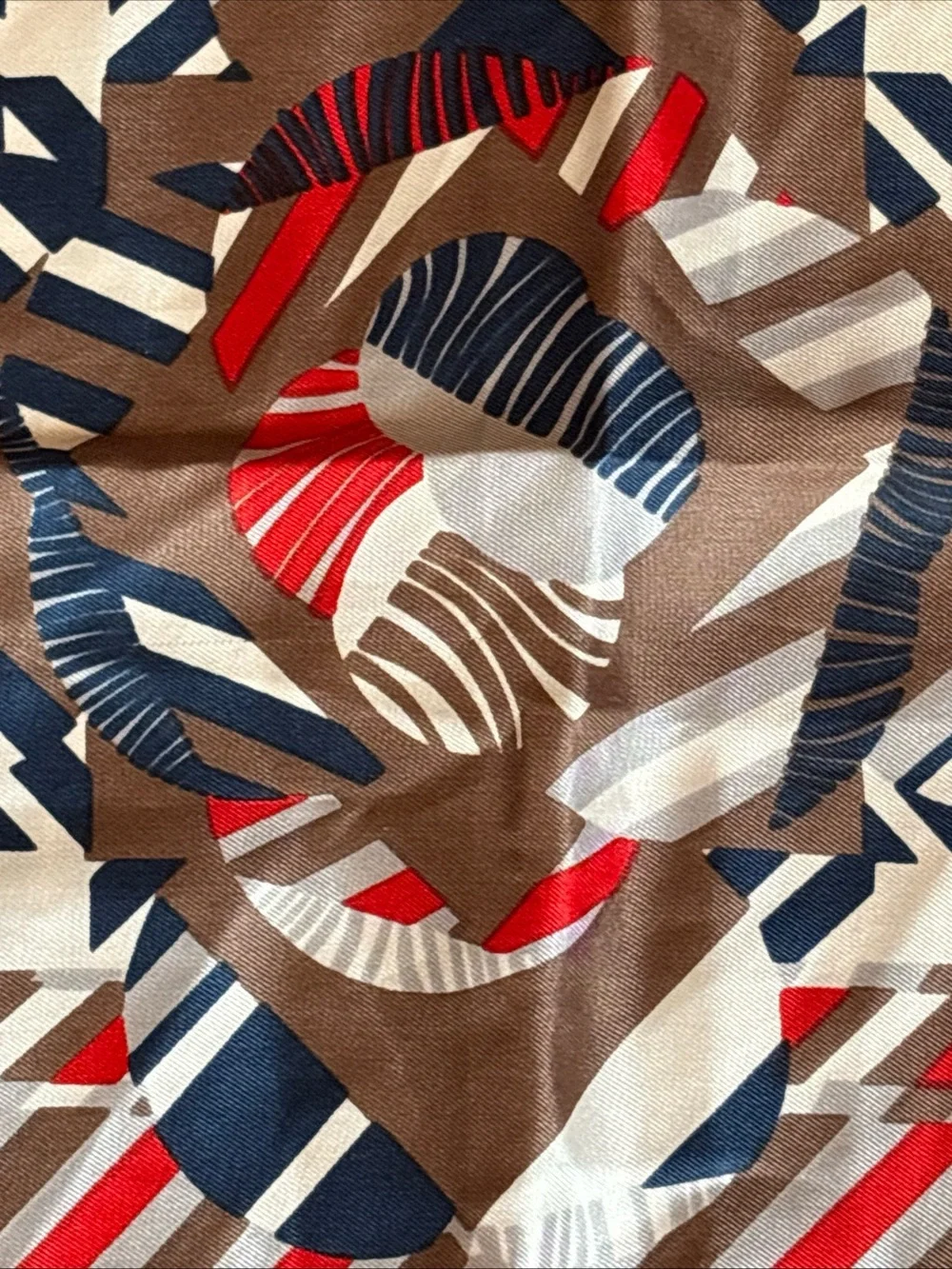 Richard Allen Over-sized Geometric Print Silk Blend Scarf Bold Neck Accessory